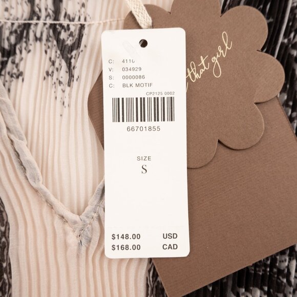 NEW ANTHROPOLOGIE Forever That Girl sheer pleated blouse size S - Picture 5 of 13